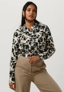 Another-Label blouse Dreiser leaf shirt l s met all over print groen