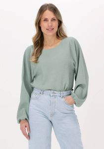 Another Label Groene Blouse Maja Waffle Top