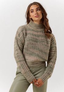 Another-Label trui Dylan knitted pull l s olijfgroen