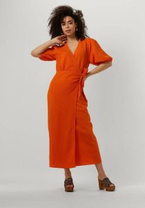 Another Label Oranje Maxi Jurk Camille Bubble Dress