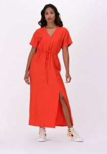 Another-Label jurk Rose met textuur donker oranje