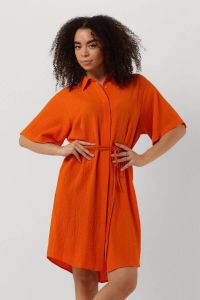 Another-Label jurk Liatris met ceintuur oranje