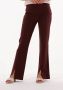 Another-Label high waist flared pantalon Ginger van gerecycled polyester roodbruin - Thumbnail 1