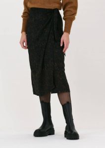 Another Label Zwarte Midirok Roseau Skirt
