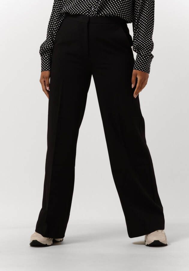 Another-Label high waist straight fit pantalon Moore zwart