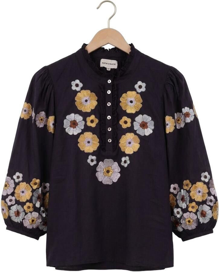 ANTIK BATIK Dames Blouses Amantina Blouse Donkerblauw - Foto 2