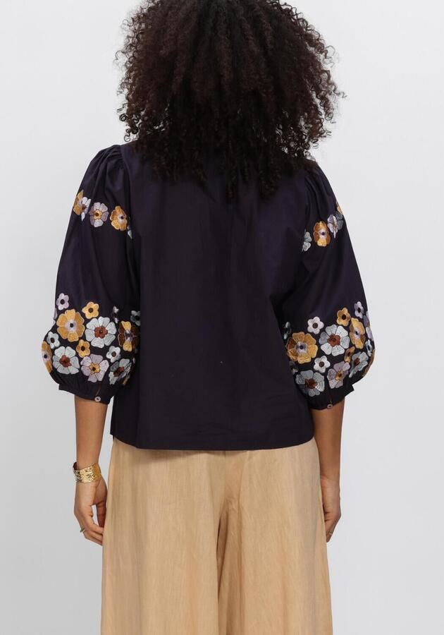 ANTIK BATIK Dames Blouses Amantina Blouse Donkerblauw - Foto 3