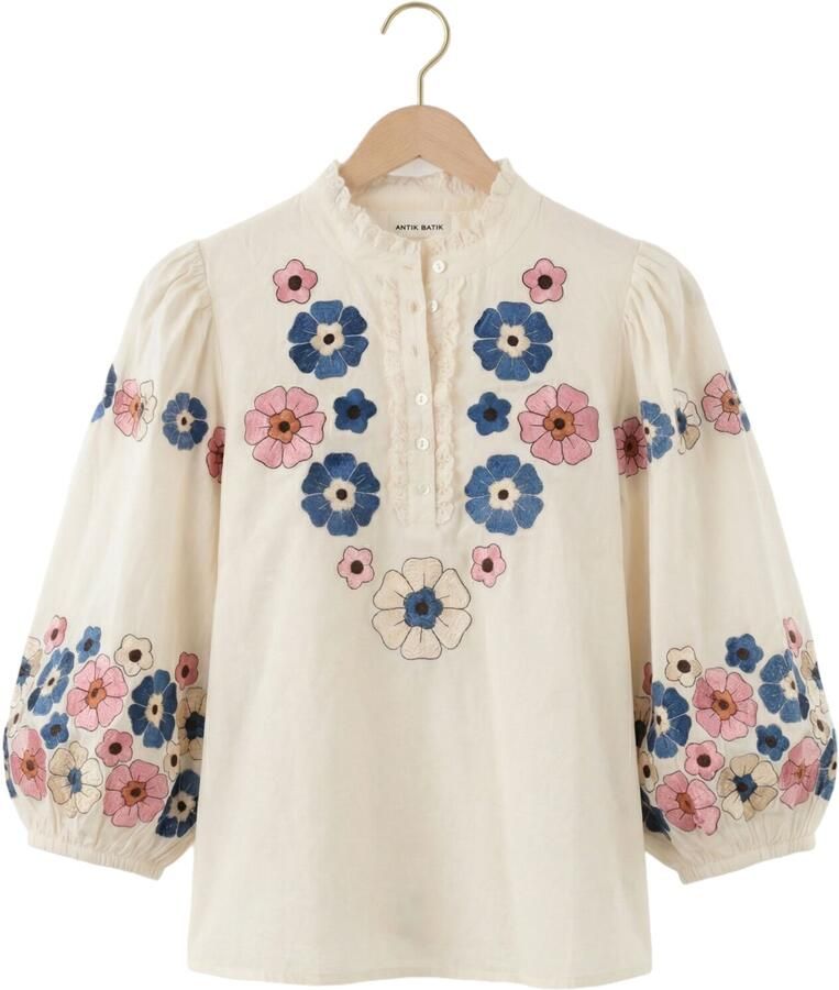 ANTIK BATIK Dames Blouses Amantina Blouse Gebroken Wit - Foto 2