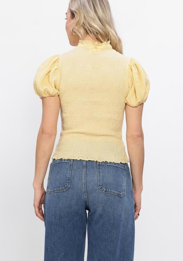ANTIK BATIK Dames Blouses Angela Smock Blouse Butter Yellow - Foto 4