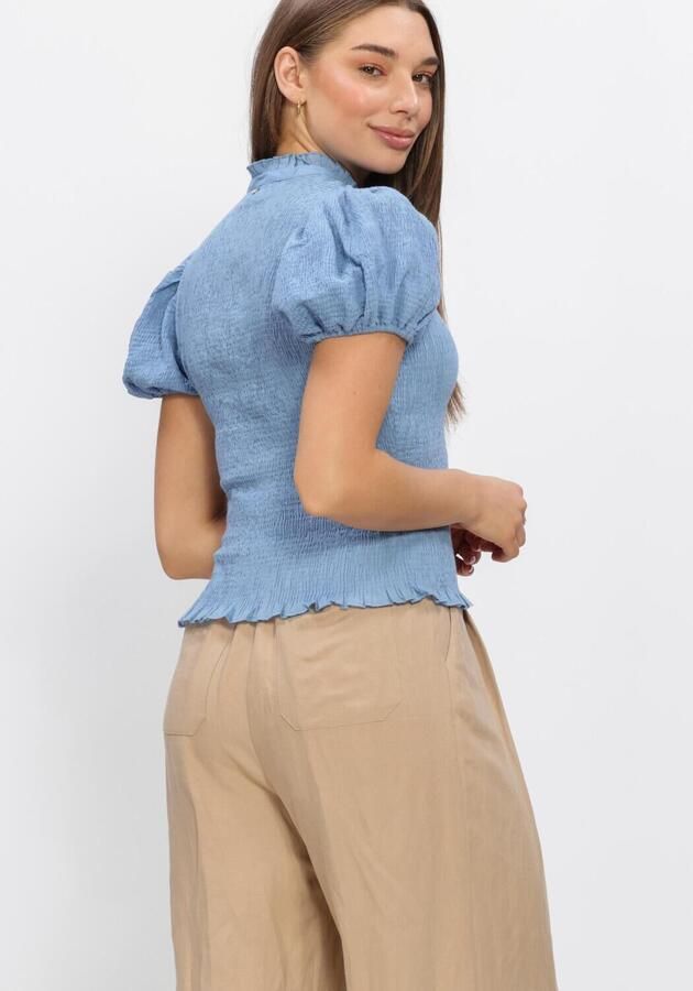 ANTIK BATIK Dames Blouses Angela Smock Blouse Lichtblauw - Foto 3