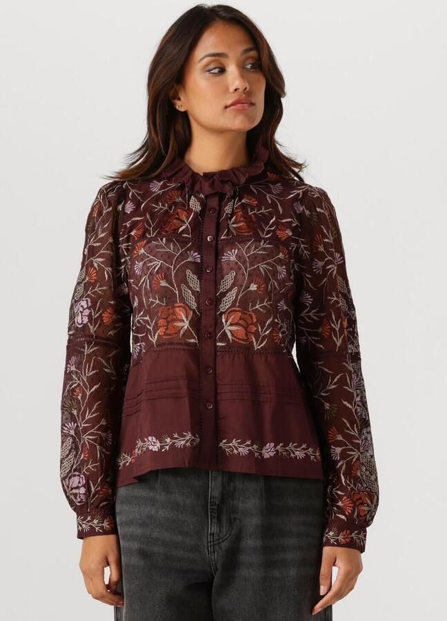ANTIK BATIK Dames Blouses Arima Blouse Bordeaux - Foto 4