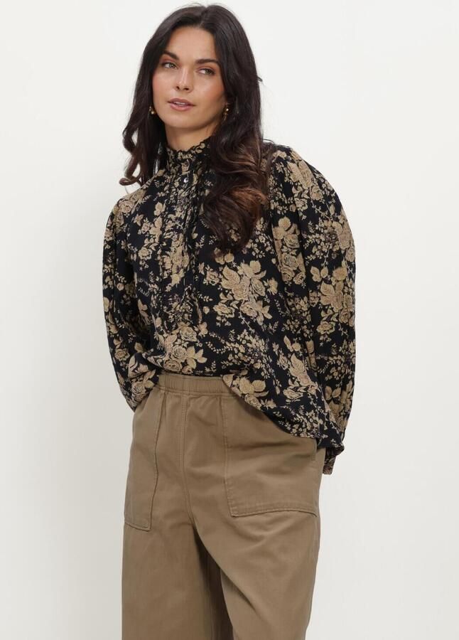 ANTIK BATIK Dames Blouses Cinzo Blouse Zwart