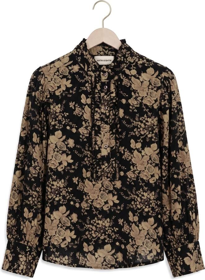 ANTIK BATIK Dames Blouses Cinzo Blouse Zwart - Foto 2
