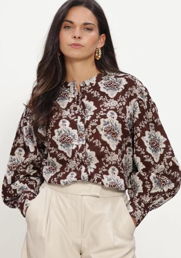 ANTIK BATIK Dames Blouses Irene Blouse Bruin - Foto 4