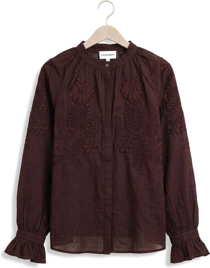 ANTIK BATIK Dames Blouses Marta Blouse Bruin - Foto 2