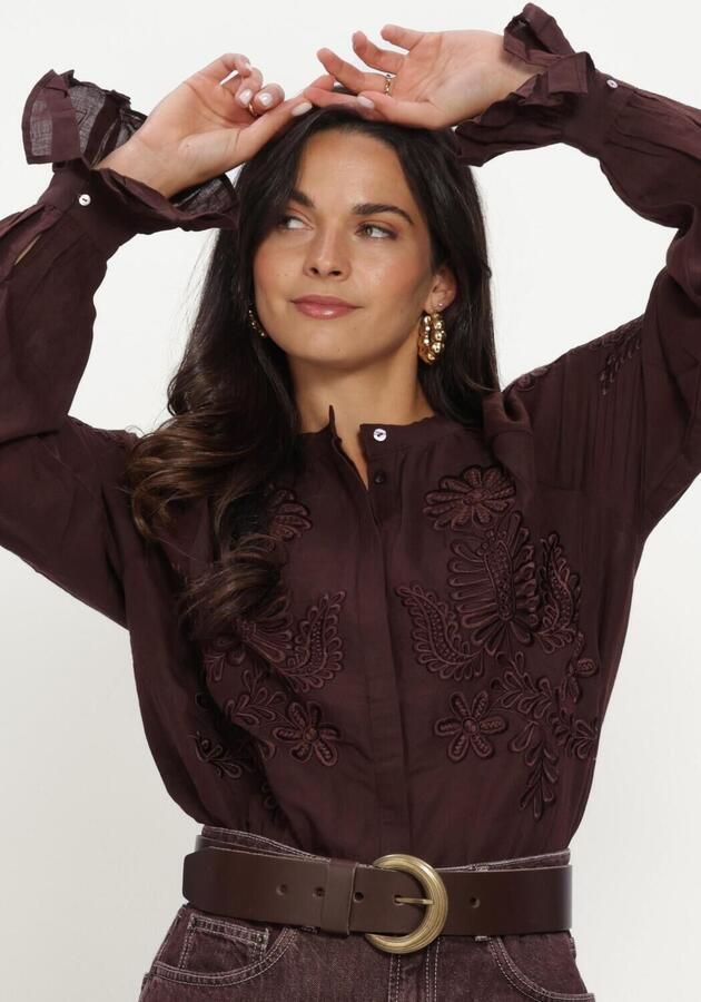 ANTIK BATIK Dames Blouses Marta Blouse Bruin - Foto 4