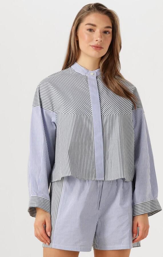 ANTIK BATIK Dames Blouses Martin Blouse Blauw - Foto 4