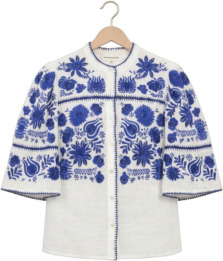 ANTIK BATIK Dames Blouses Matias Blouse Wit - Foto 2