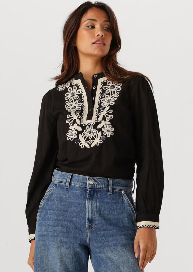 ANTIK BATIK Dames Blouses Nohi Blouse Zwart - Foto 4