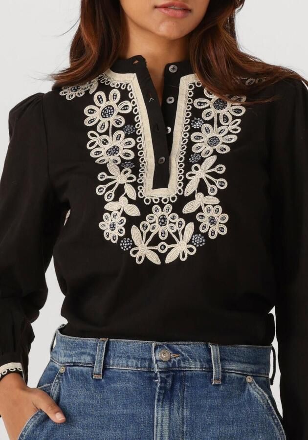 ANTIK BATIK Dames Blouses Nohi Blouse Zwart - Foto 3