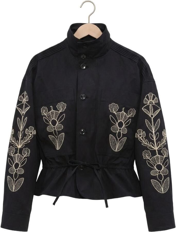 ANTIK BATIK Dames Jassen Maria Jacket Zwart - Foto 2