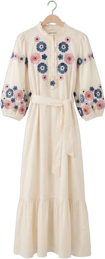 ANTIK BATIK Dames Jurken Amantina Long Dress Ecru - Foto 4