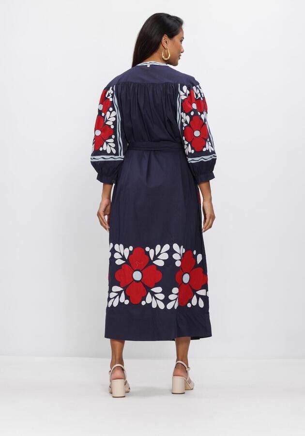 ANTIK BATIK Dames Jurken Oxo Dress Donkerblauw - Foto 2