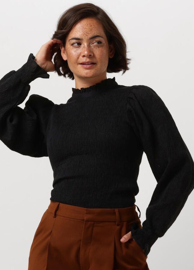 ANTIK BATIK Dames Tops & T-shirts Angelie Smock Blouse Zwart - Foto 4