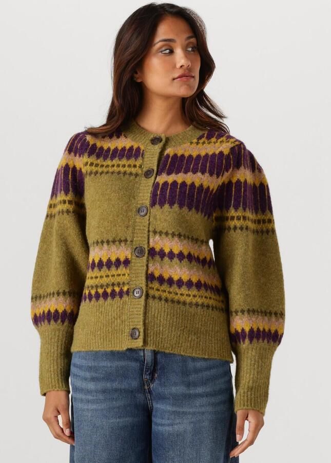 ANTIK BATIK Dames Truien & Vesten Mohi Cardigan Groen - Foto 4