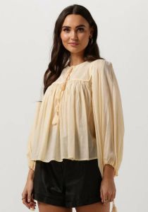 Antik batik Hita blouse lichtgeel 243 Geel Dames