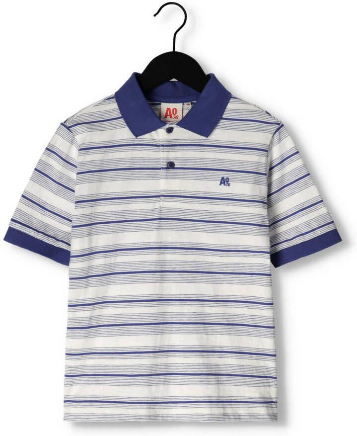 AO76 Jongens Polo's & T-shirts Carter Striped Polo Blauw