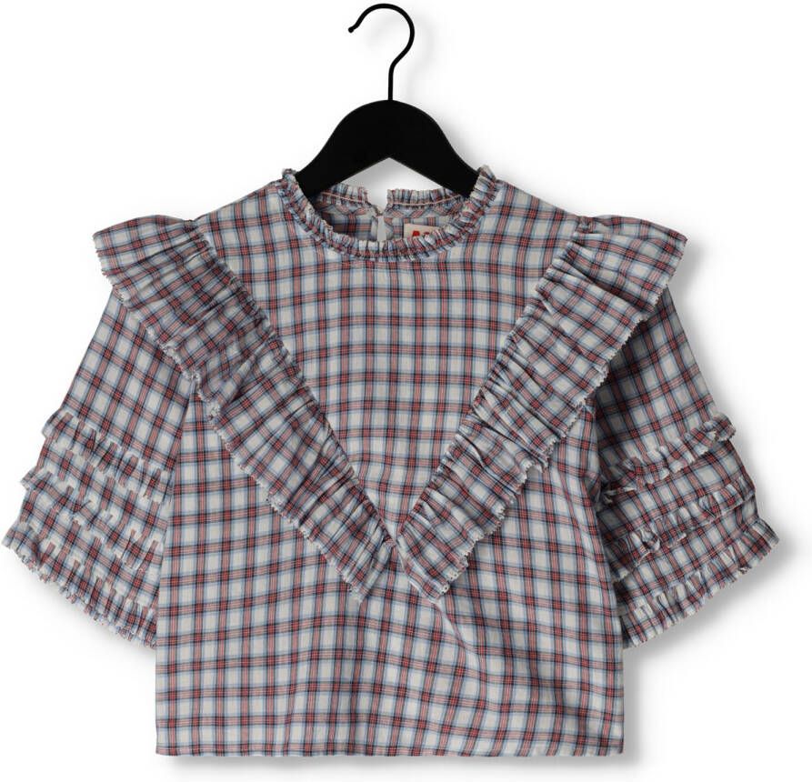AO76 Meisjes Tops & T-shirts Gine Check Shirt Rood