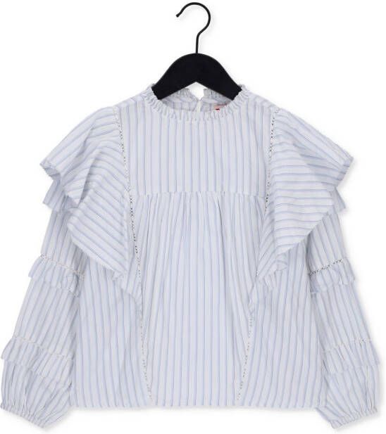 AO76 Meisjes Blouses Ally Stripe Shirt Wit