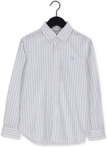 Ao76 Witte Klassiek Overhemd Alex Stripe Shirt