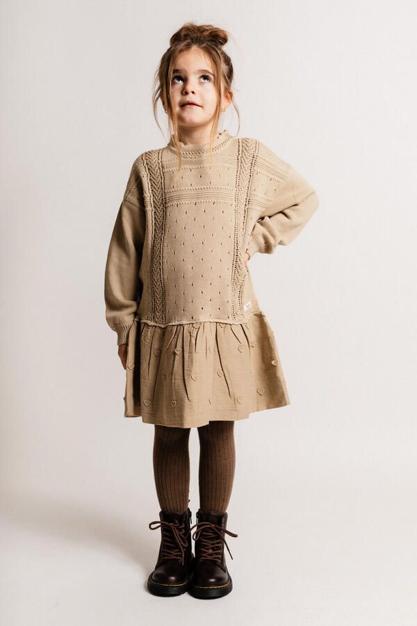 BAJE STUDIO Meisjes Jurken Angi Beige - Foto 2