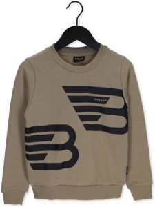 Ballin sweater met logo beige zwart