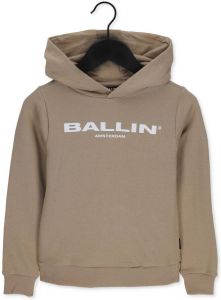 Ballin unisex hoodie met logo taupe