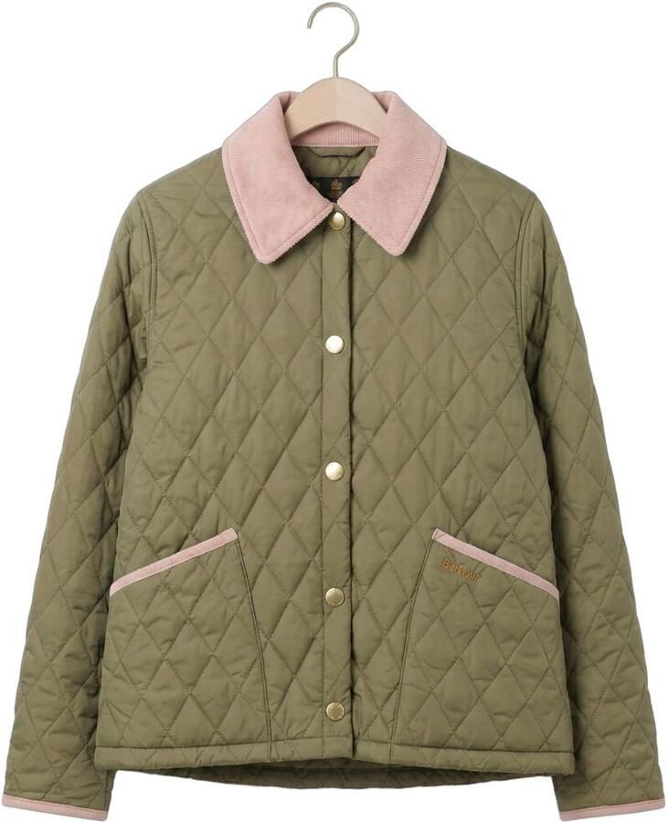 BARBOUR Dames Jassen Icons Cropped Leddesdale Quilted Jacket Groen - Foto 2