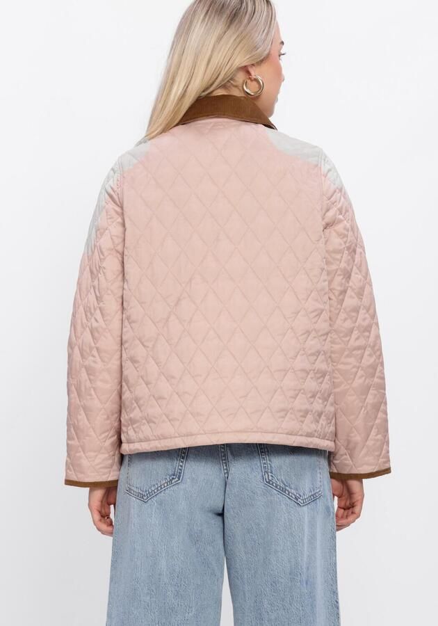BARBOUR Dames Jassen Icons Cropped Leddesdale Quilted Jacket Roze - Foto 3