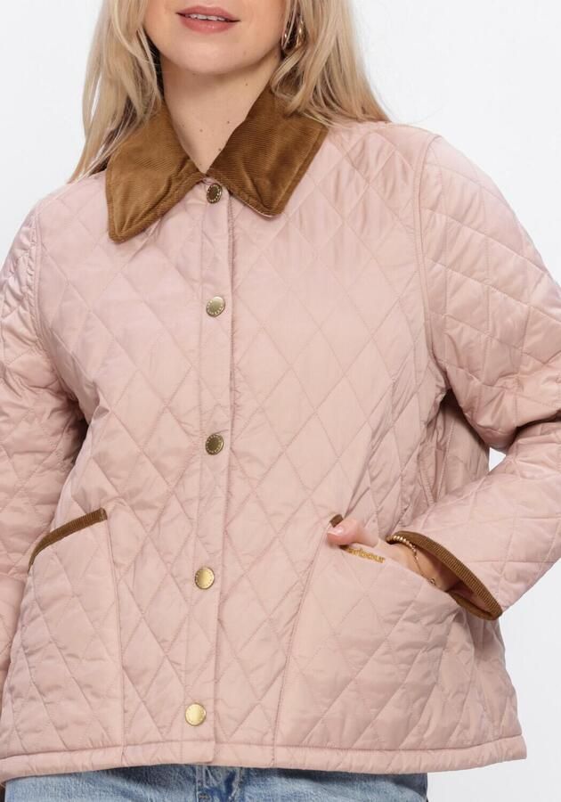 BARBOUR Dames Jassen Icons Cropped Leddesdale Quilted Jacket Roze - Foto 4