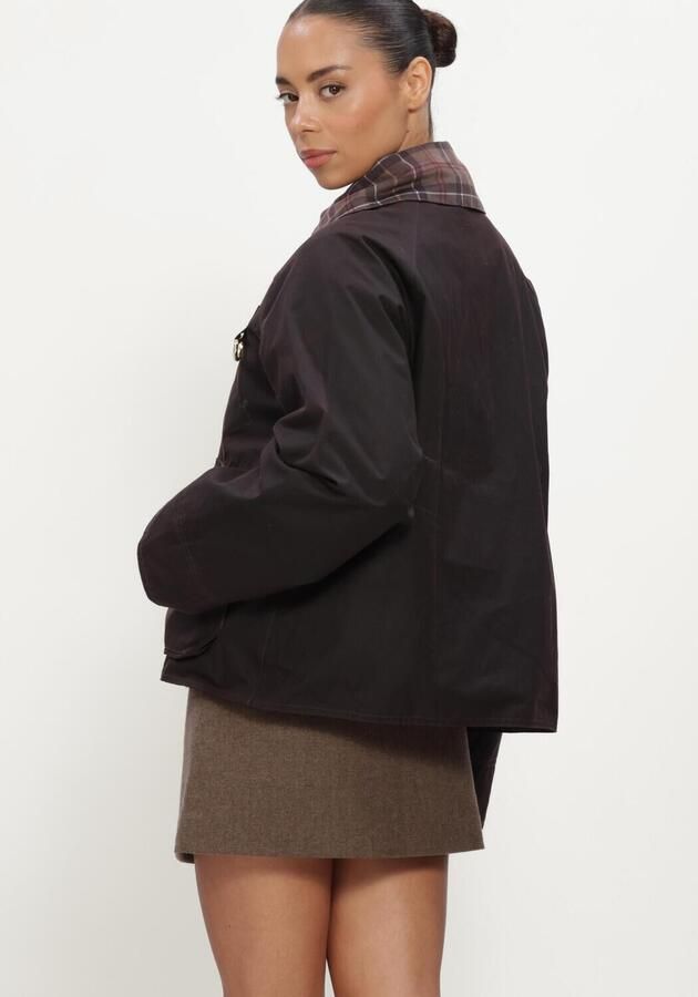 BARBOUR Dames Jassen Icons Tartan Collar Spey Wax Jacket Bruin - Foto 3