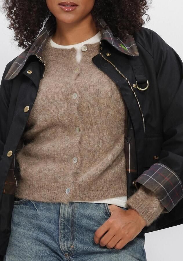 BARBOUR Dames Jassen Icons Tartan Collar Spey Wax Jacket Zwart - Foto 3