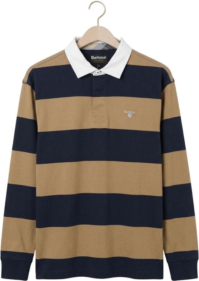 BARBOUR Heren Polo's & T-shirts Broome Rugby Shirt Camel - Foto 2