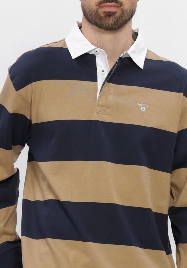 BARBOUR Heren Polo's & T-shirts Broome Rugby Shirt Camel - Foto 4