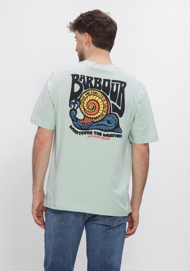 BARBOUR Heren Polo's & T-shirts Frome Relaxed Graphic Mint