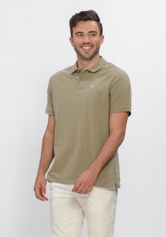 BARBOUR Heren Polo's & T-shirts Lightweight Sports Polo Shirt Khaki