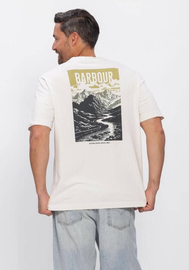 BARBOUR Heren Polo's & T-shirts Morden Relaxed Graphic T-shirt Ecru