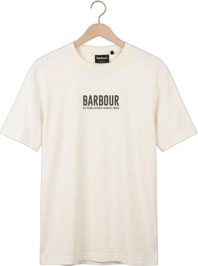 BARBOUR Heren Polo's & T-shirts Morden Relaxed Graphic T-shirt Ecru - Foto 2