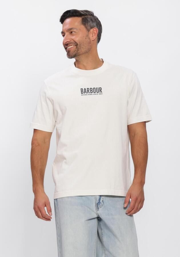 BARBOUR Heren Polo's & T-shirts Morden Relaxed Graphic T-shirt Ecru - Foto 3