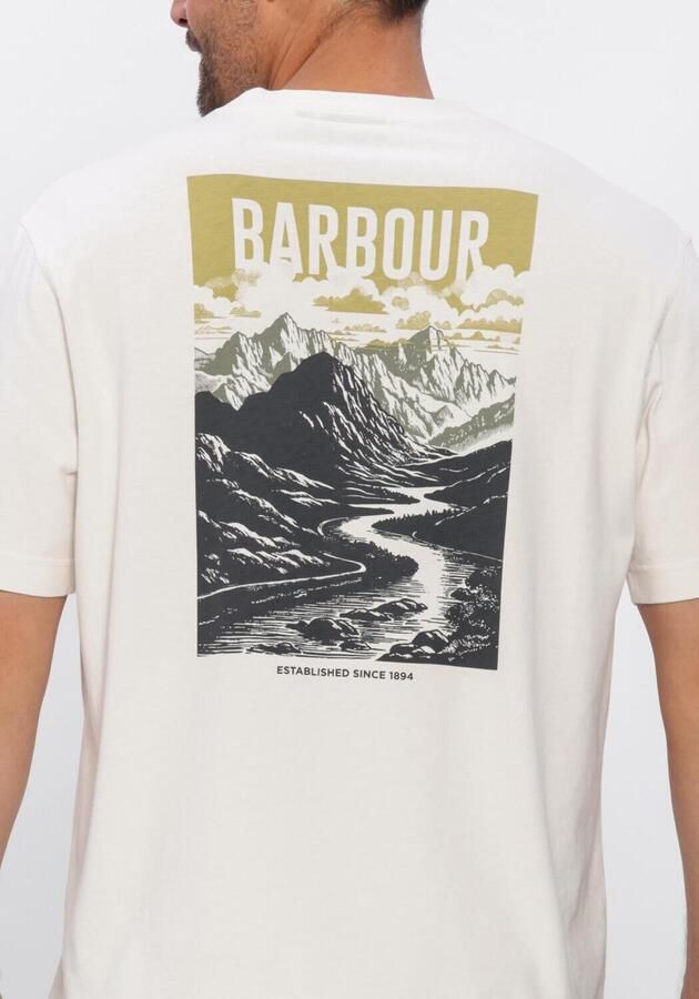 BARBOUR Heren Polo's & T-shirts Morden Relaxed Graphic T-shirt Ecru - Foto 4